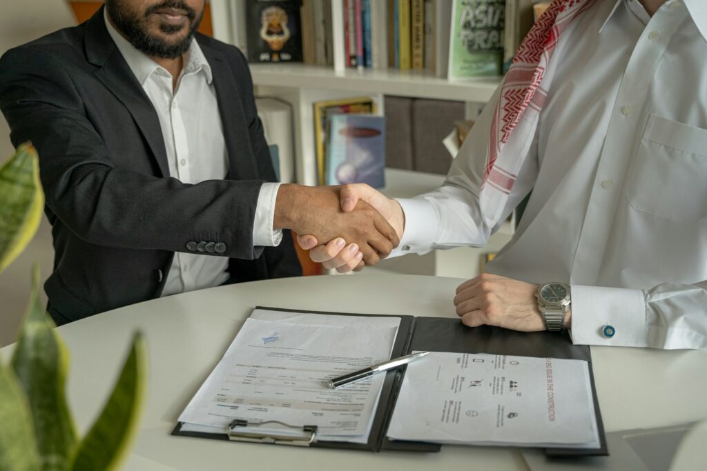 Consultant presenting a proposal to a client, showing how to price consulting services